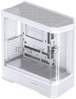 Корпус без блока питания Case JONSBO D400, Midi-Tower, TG, no fan, 2xUSB-A 3.0 + 1xUSB-C 3.2, ATX, mATX, mITX White