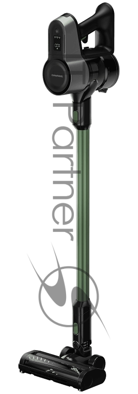 Пылесос вертикальный Grundig VCP 6230 PET оливковый/черный, питание от аккумулятора, 100 Вт, уборка сухая, пылесборник 0.55 л