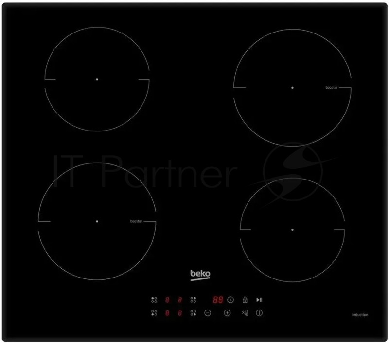 Индукционная варочная поверхность Beko HII 64400 TO, 4 конфорки, стеклокерамика, 7400 Вт