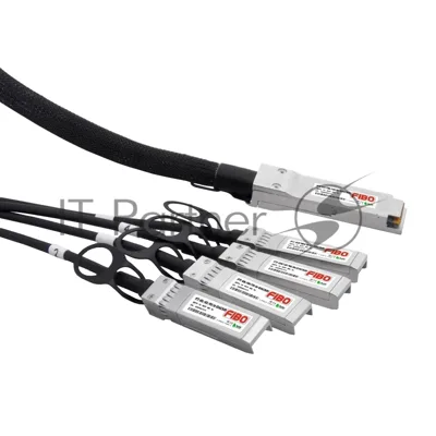 Кабель FIBO FT-Q100-4S25-DAC5m QSFP28 100G x 4SFP28 25G DAC модуль, медный кабель, 5 метров