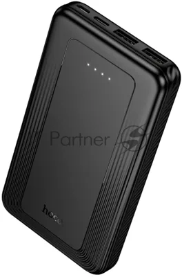Внешний аккумулятор 10000mAh 2USB+1Type-C+1micro USB 2.0A Hoco J165 (Black)