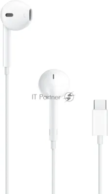 Проводные наушники Apple EarPods белый, вкладыши, (USB-C), встроенный микрофон