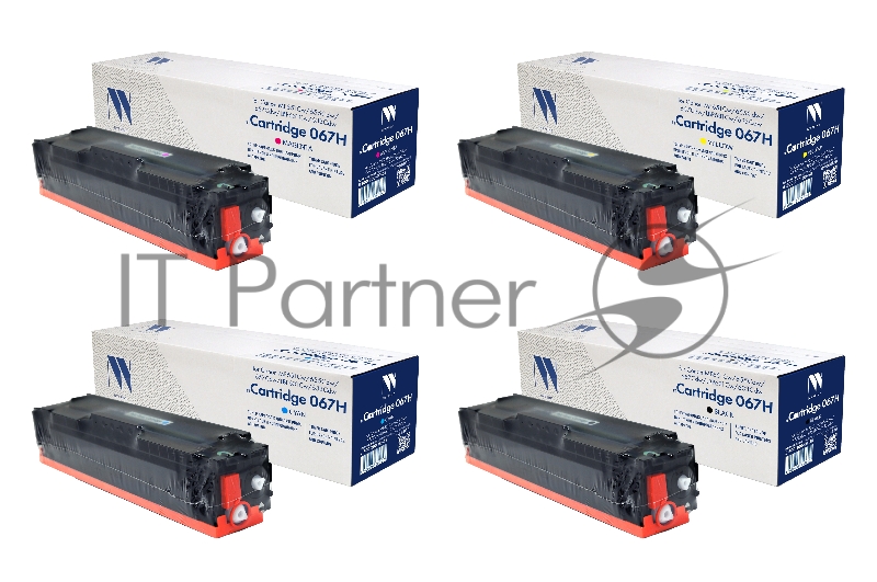 Комплект картриджей NVP совместимых NV-067H CMYK для Canon MF651Cw/655Cdw/657Cdw/LBP631Cw/633Cdw (3130Bk/2350Color)