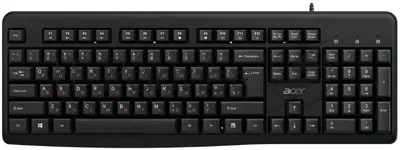 Клавиатура Acer OKW500 проводная, USB Type-A, черный