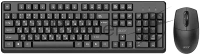 Комплект клавиатура+мышь Acer OCC501 проводной, USB, 1200 DPI, черный