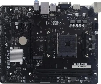Материнская плата Biostar A520MHP 2.0, AM4, AMD A520, 2xDDR4, 4xSATA, 1xM.2, 1xPCIe 3.0 x16, 2xPCIe 3.0 x1, 1xVGA, 1xHDMI, 1x1Gb LAN, 2xUSB-A 5Gbps, 4xUSB-A 2.0, 3x3.5 мм, 7.1, mATX