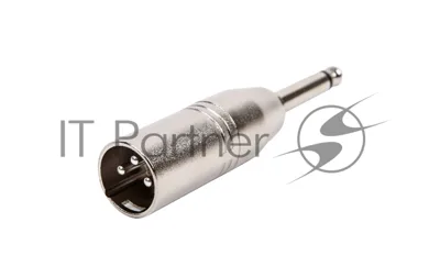 Переходник аудио FORCE CFA-012XLR (M) 3-pin на 1/4" TS Jack (M) моно, материал контактных частей медь, покрытие никель, матовый серебристый