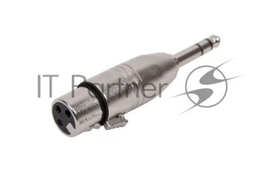 Переходник аудио FORCE CFA-015XLR (F) 3-pin на 1/4" TRS Jack (M) стерео, материал контактных частей медь, покрытие никель, матовый серебристый