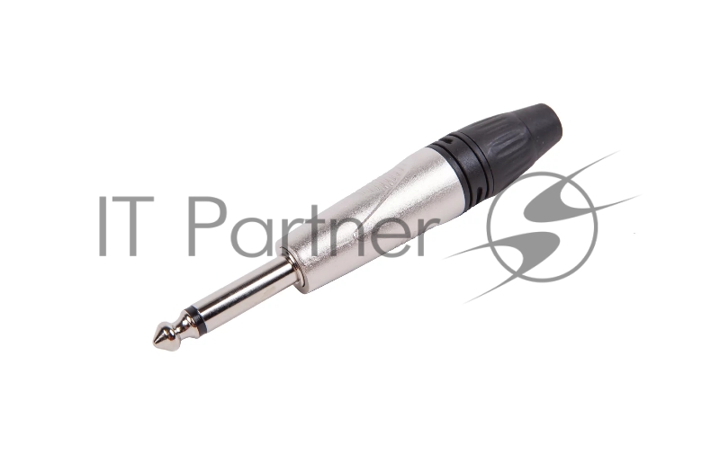Разъем аудио FORCE CFA-0251/4" TS Jack (M) моно, материал контактных частей медь, покрытие никель, матовый серебристый/черный