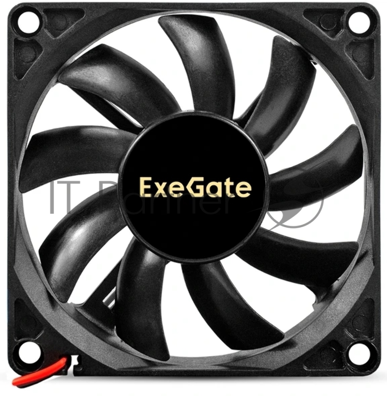 Вентилятор корпусной ExeGate EX08015S2P, 80 мм, 2000 об/мин, 20 дБ, 2-pin, без подсветки