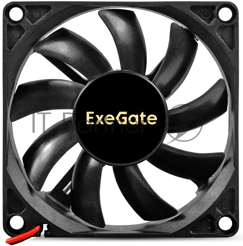 Вентилятор корпусной ExeGate EX08015S2P-24, 80 мм, 2500 об/мин, 30 дБ, 2-pin, без подсветки