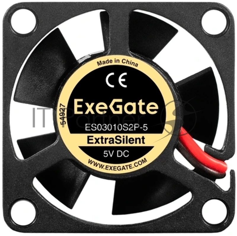 Вентилятор корпусной ExeGate ExtraSilent ES03010S2P-5, 30 мм, 8000 об/мин, 18 дБ, 2-pin, без подсветки