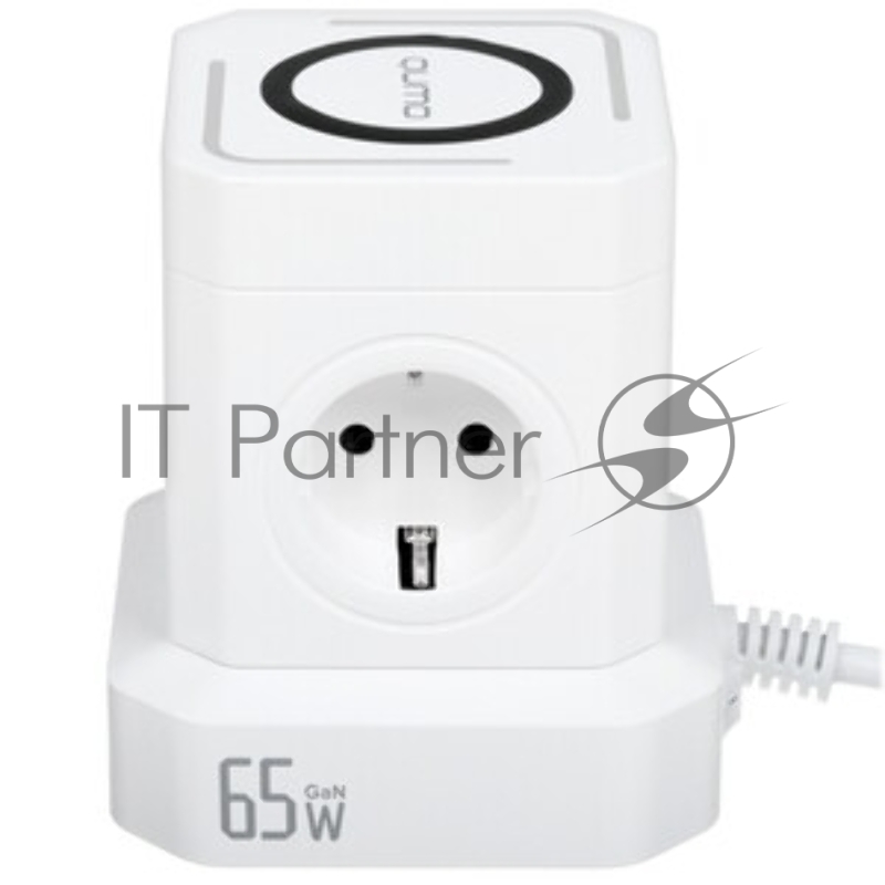 Сетевой фильтр Qumo Power Block System PD + Fast Wireless SFU2PD (P-0010) белый, 4 розетки