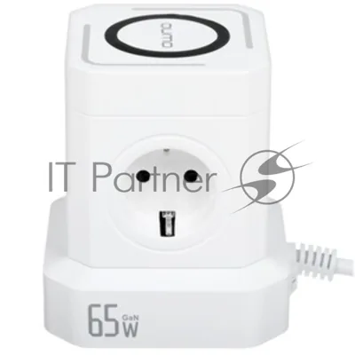 Сетевой фильтр Qumo Power Block System PD + Fast Wireless SFU2PD (P-0010) белый, 4 розетки