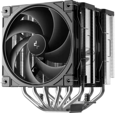 Кулер для процессора DEEPCOOL AG620 G2 LGA1954/1851/1700/AM5/AM4 (9шт/кор, TDP 270W, PWM, DUAL Black Fan 120mm, 6 тепл. трубок, черный) RET