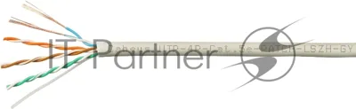 Кабель витая пара U/UTP 5e кат. 4 пары Cabeus UTP-4P-Cat.5e-PATCH-LSZH-GY 24AWG(7х0.20 мм), медь, многожильный (stranded), внутренний, LSZH, нг(A)-HF,