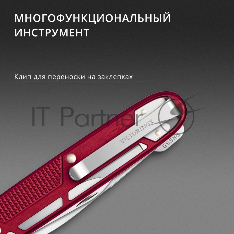 Нож перочинный Victorinox Synergy Alox (0.8216.20) 93мм 9функц. красный