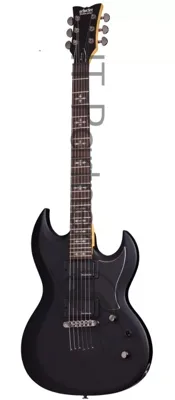 Электрогитара SCHECTER DEMON S-II ABSN - электрогитара 6-струнная, 24 лада, корпус: липа, гриф клен, накладка венге, на болтах, звукосниматели: HH, Schecter Diamond Active HB-105S, регулировки громкость, тон, 3х позиционный переключатель, Цвет: Aged Bla