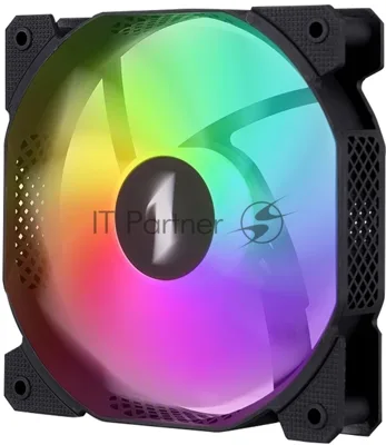 Вентилятор для корпуса 1STPLAYER F7R Black F7R-BK 120mm, 600-1800rpm, 56.34CFM, 36.99dBa, BULK