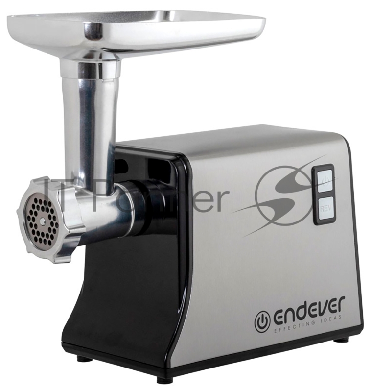 Мясорубка электрическая Endever Sigma-115 стальной, 2200 Вт, 2.0 кг/мин, реверс, защита от перегрузки, насадки - 5