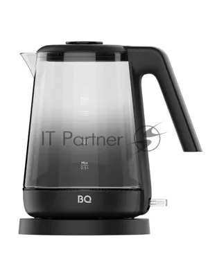 Электрочайник BQ KT1000G черный, 1.7 л, 2200 Вт, скрытый нагревательный элемент