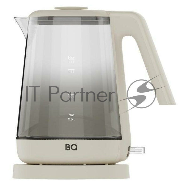 Электрочайник BQ KT1000G теплый серый, 1.7 л, 2200 Вт, скрытый нагревательный элемент