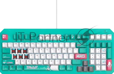Клавиатура ASUS TUF Gaming K3 Gen II MIKU Edition проводная, USB Type-A, голубой