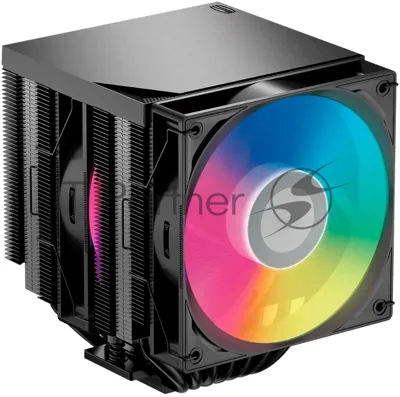 Кулер для процессора PCCooler RT720 TC ARGB BK (270W, 4-pin PWM, 157.5mm, Al/Cu, 7x6mm, ARGB, 2x120mm, 73.32CFM, 34.9dBA, 2200RPM, S: 1851/1700/1200/115X, AM5/AM4, black)
