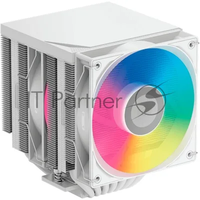 Кулер для процессора PCCooler RT720 TC ARGB WH (270W, 4-pin PWM, 157.5mm, Al/Cu, 7x6mm, ARGB, 2x120mm, 73.32CFM, 34.9dBA, 2200RPM, S: 1851/1700/1200/115X, AM5/AM4, white)