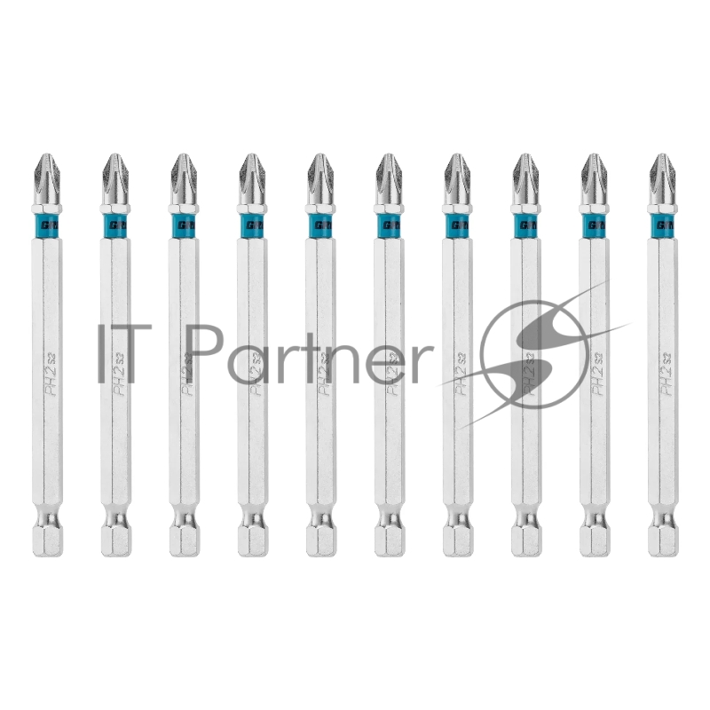 Бита Gross PH2х90мм, сталь S2, шестигр., 10 шт.