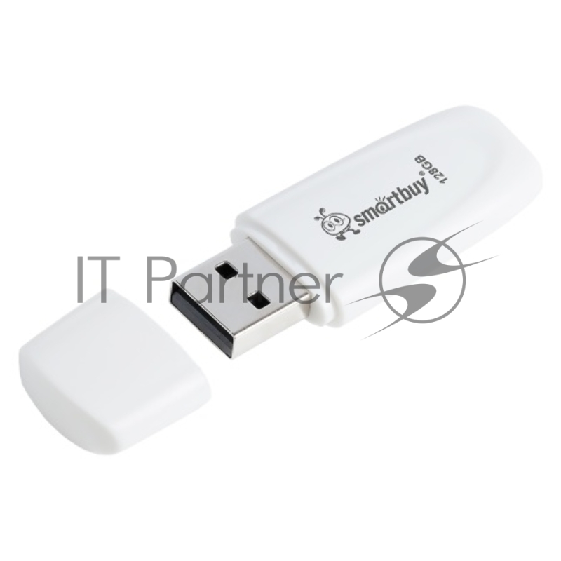 Флешка USB Smartbuy Scout White (SB128GB2SCW), 128GB, USB 2.0, R/W 20/10, белый