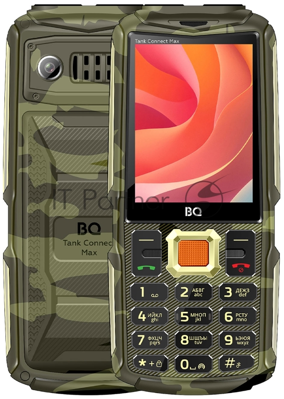 Мобильный телефон BQ 2830L Tank Connect Max камуфляж/золотистый