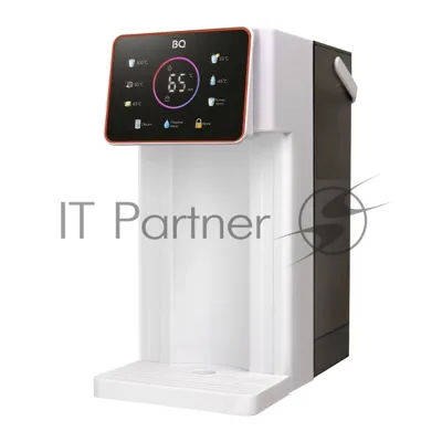 Термопот проточный BQ TP3000 White, мощность 2000 Вт, объем 3 л, сенсорное управление, 5 температурных режимов (45, 55, 65, 85, 100°C), выбор объема порции: 150, 200, 250, 300, 350, 400, 450, 500 мл, способы подачи воды: электрическая помпа, индикатор уровня воды, блокировка подачи воды, блокировка кнопок, защита от перегрева, дисплей LED, подсветка стакана, съемный резервуар для воды, материал корпуса: пластик, длина электрошнура: 0.9 м, напряжение: 220-240 В, 50-60 Гц, защита от поражения элек