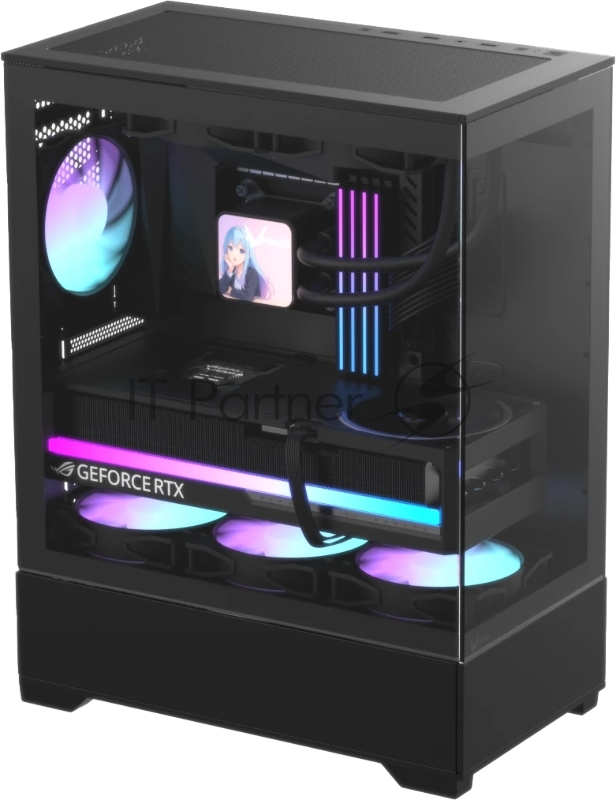 Корпус Formula Crystal Z1 V2 Black, Midi-Tower, чёрный