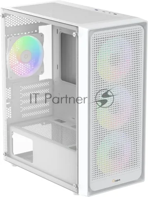 Корпус Ocypus Gamma C50 WH ARGB, Mini-Tower, белый, 4 x 120 мм