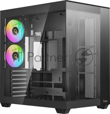 Корпус Ocypus Delta C74 ARGB Black, Midi-Tower, чёрный, 2 x 120 мм