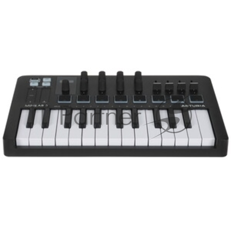 Клавиатура MIDI 231509 Arturia MiniLAB 3 Rose Quartz 25 клавиш, 8 энкодеров, 8 RGB пэдов, 8 фейдеров, дисплей, сенсорные регуляторы Pitch/Modulation, MIDI-выход, 1/4" Jack вход педали, режим Chord, арпеджиатор, USB-C