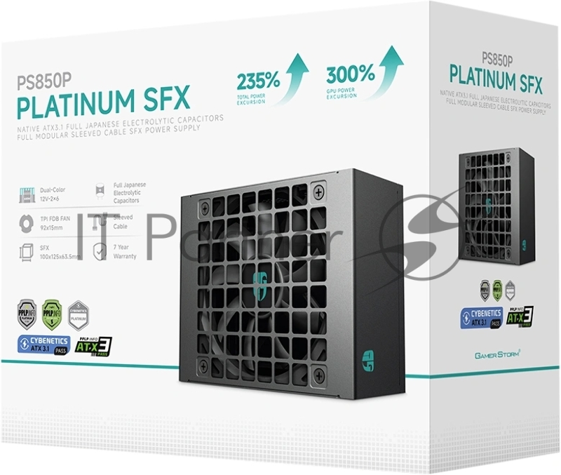 Блок питания Deepcool/GamerStorm SFX 4.1 PS850P, 850Вт, 80+ Platinum, 92мм, модульный, черный