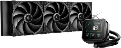 Система водяного охлаждения Deepcool Spartacus 420 ARGB Soc-AM5/AM4/1200/1700/1851 черный 4-pin 32.89dB Al LCD 2647gr Ret (R-SPT420-BKDSMP-G-1)