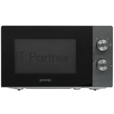 Микроволновая печь Gorenje MO20E1T4 серый/черный, 20 л, 700 Вт, переключатели - поворотный механизм
