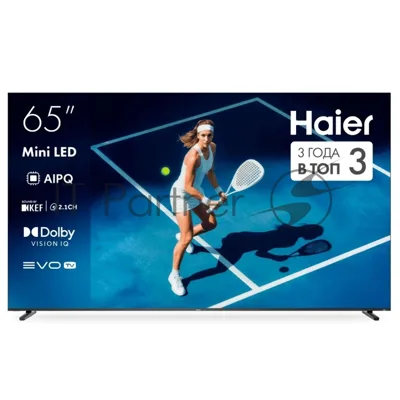 Телевизор Haier 65" DH1ZW4E00RU черный MiniLED 4K UHD 144Hz Smart TV Google TV 4GB/32GB