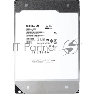 Жесткий диск HDD Toshiba MD08 SATA3 16Tb 3.5" 7200 512Mb OFFICIAL RECERTIFIED 1 year warranty