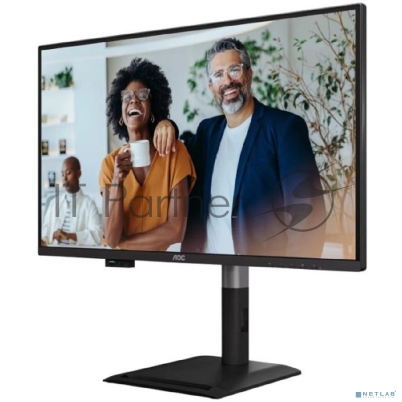Монитор 27" AOC Q27P4CV IPS QHD, 120 Гц, 4 мс, 16:9, 350 кд/м², HDMI, DP x2, USB-C (PD), LAN, встроенные динамики, черный