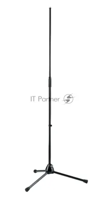 Прямая микрофонная стойка K&M 20130-300-55 высота 900 до 1605 мм, укороченные ножки, материал стойки - сталь, цвет черный