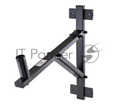 Настенный кронштейн для акустических систем K&M 24110-000-55 регулировка угла наклона и боковая регулировка, диаметр трубы 35мм, фиксирующий механизм АС, материал - сталь, цвет черный
