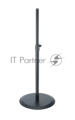 Стойка для акустической системы K&M 26750-022-55 компактная конструкция, высота от 930 до 1430 мм, диаметр трубы 35 мм, круглое основание, материал - сталь, цвет черный