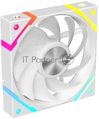 Вентилятор для корпуса Eurocase EU-FN120ARGB_12 WH YH1225 White,120 ARGB fan 3pin+AURA 5V3pin female and male connector with brown box,3pcs in big bro