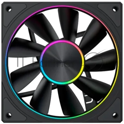Вентилятор для корпуса Eurocase EU-FN120ARGB2002_8+18 BL YF12023 Black,120 ARGB fan 3pin+AURA 5V3pin female and male connector with brown box,3pcs in