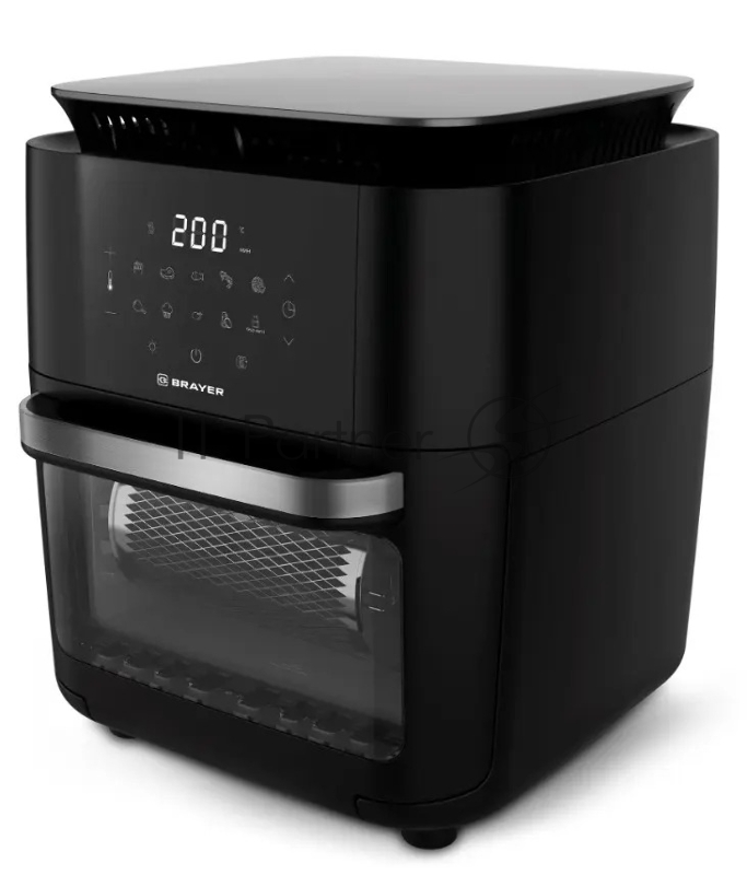 Аэрогриль BRAYER BR2053 черный, 1800 Вт, 12 л, сенсор, 10 программ