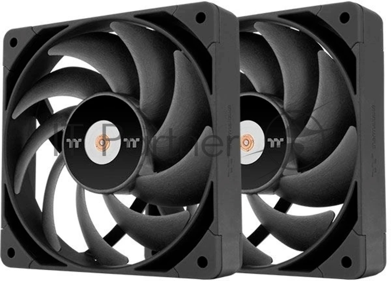 Вентилятор для корпуса Thermaltake Toughfan 14 Pro черный (2 шт.), 140 мм, 500-2000 об/мин, 31.6 дБ, 4 pin PWM, без подсветки